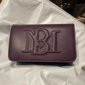 Badgley Mischka burgundy crossbody. Vegan leather.